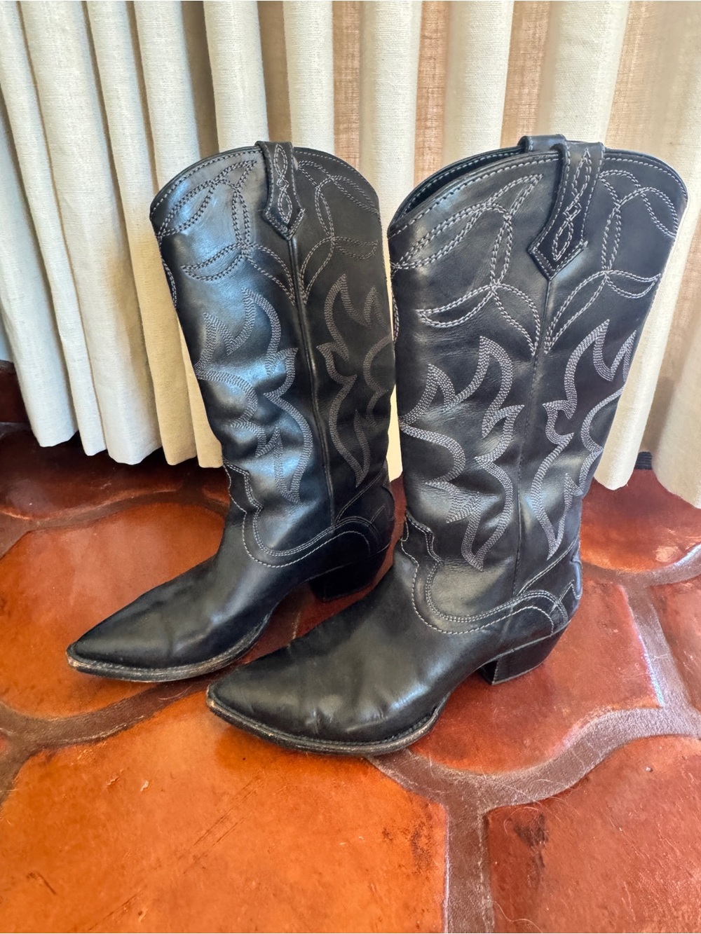 Frye Shane Embroidered Tall Cowboy Boot